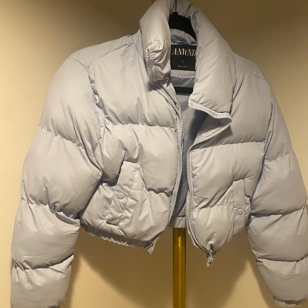 Women's Light Gray Puffer Jacket